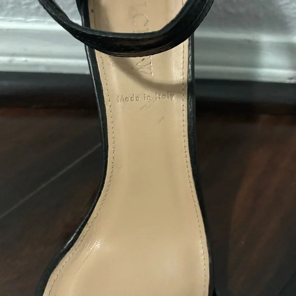 J Crew Sleek Black Chunky Heel Sandals with Ankle Strap​​ - Picture 10 of 10